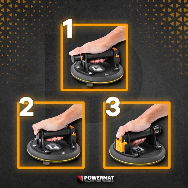 PRZYSSAWKA PRÓŻNIOWA DO PŁYTEK UCHWYT Z POMPKĄ GLAZURY SZYB 190 KG 200 MM zdjęcie 2