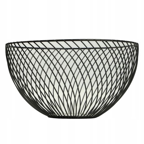 CZARNY METALOWY KOSZYK 25CM MISA MISKA OKRĄGŁY ORGANIZER POJEMNIK DRUCIANY na Arena.pl