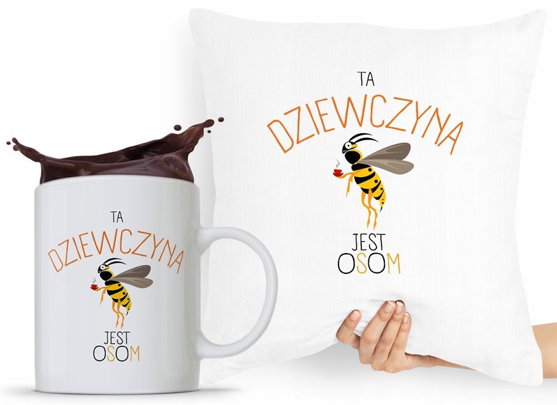 Zestaw Poduszka + Kubek Prezent Dla Dziewczyny Z Nadrukiem Ze Zdjęciem zdjęcie 1