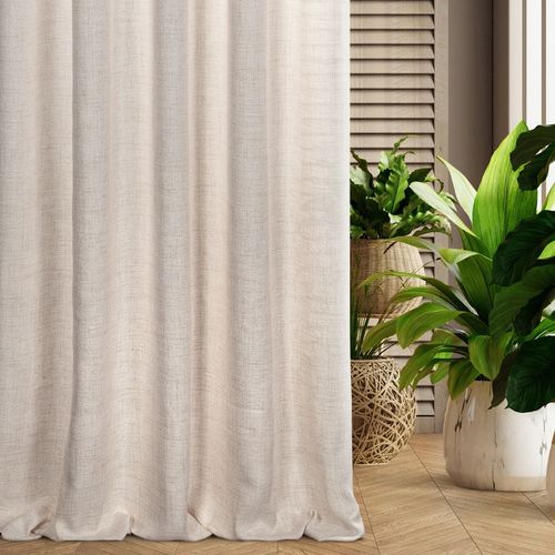 ZASŁONA GOTOWA JULA2 TAŚMA 140 X 270 CM LEN BEŻOWY STYL EKO RÓŻNE KOLORY na Arena.pl
