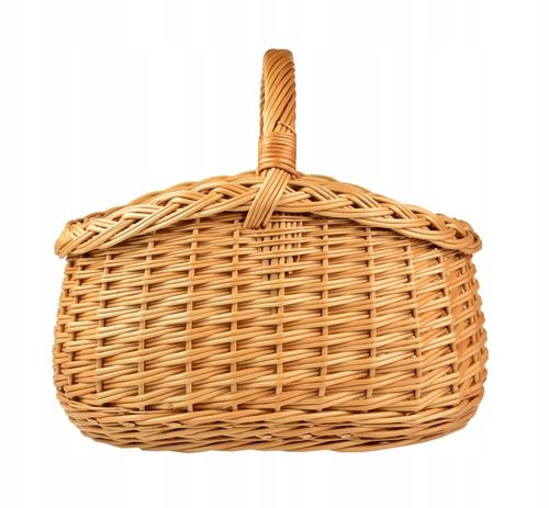 PIĘKNY wiklinowy koszyk NA ZAKUPY PIKNIK GRZYBY XL na Arena.pl
