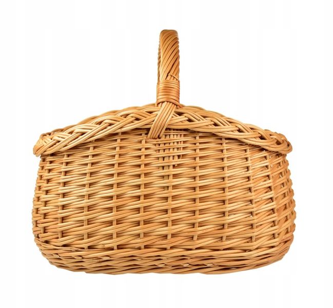 PIĘKNY wiklinowy koszyk NA ZAKUPY PIKNIK GRZYBY XL zdjęcie 5