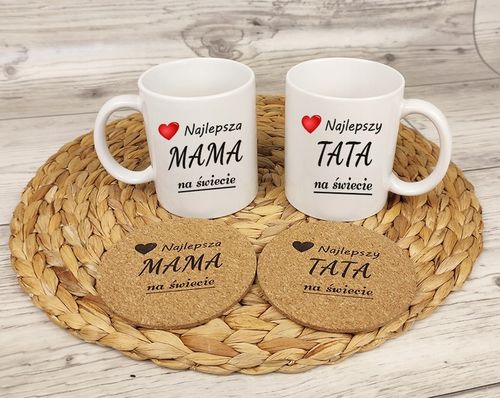 PREZENT NA DZIEŃ MAMY MATKI DLA TATY OJCA ZESTAW KUBEK RĘCZNIKI Z HAFTEM na Arena.pl