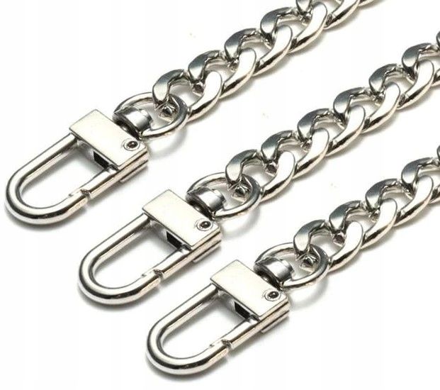 Pasek do torebki torby łańcuch długi Srebrny metal F117_100CM_Srebrny zdjęcie 4