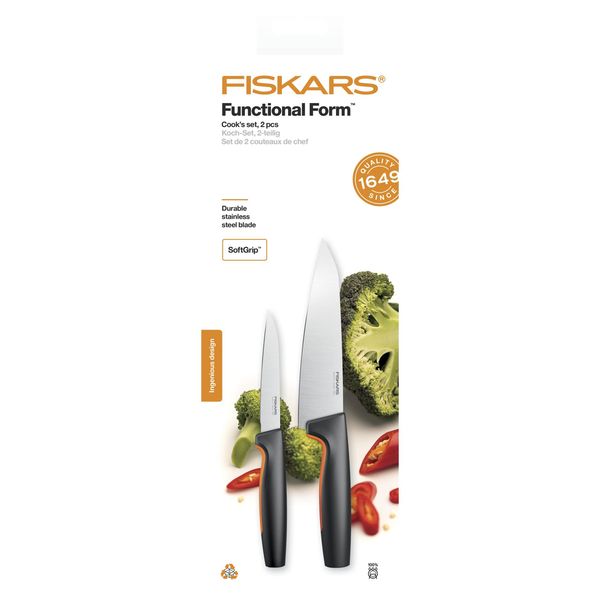 Fiskars Functional Form 1057557 zestaw 2 noży szefa kuchni z japońskiej stali zdjęcie 2