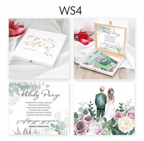 PREZENT ŚLUBNY PUDEŁKO NA PIENIĄDZE ŚLUB KARTKA ŚLUBNA DLA PARY MŁODEJ na Arena.pl