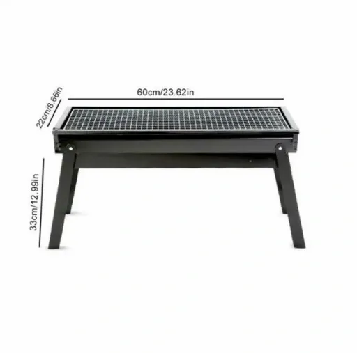 Grill węglowy BBQ 60 x 22 cm zdjęcie 1