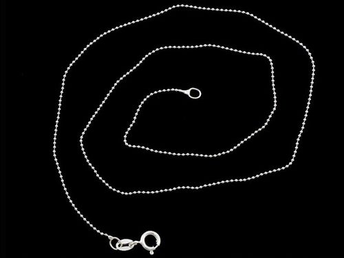 Łańcuszek srebrny kulki 45cm 1mm 925 na Arena.pl