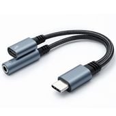 Qoltec Adapter USB-C do Jack 3.5mm PD 15W Audiophile