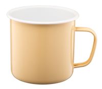 Kubek emaliowany z uchem ROBERTO 1,2L 1200ml 12 cm żółty słomkowy pastelowy
