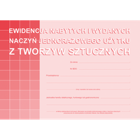 DRUK S-210-3 EWIDENCKA NABYCIA I WYDANIA NACZYŃ JEDNORAZOWEGO UŻYTKU A5