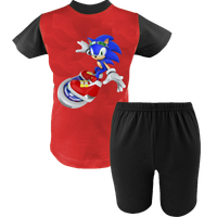 Krótka Piżama dziecięca Sonic - Szybki jak błyskawica