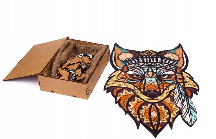 Puzzle Edukacyjne Drewniane Eco Leśny Lis A4 Dla Dzieci Puza4-00708 zdjęcie 3