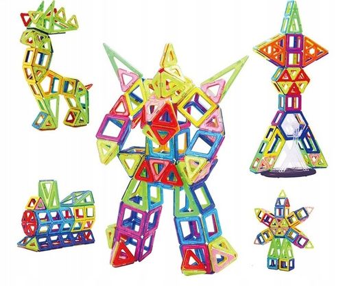 KLOCKI MAGNETYCZNE PANELE KONSTRUKCYJNE 128 EL na Arena.pl