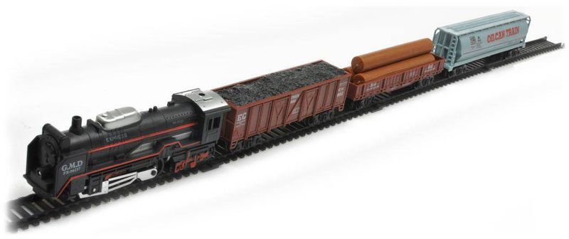 Kolejka rail king Parowóz + 3 Wagony zdjęcie 1