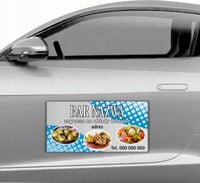 MAGNES na samochód reklamowy MATA MAGNETYCZNA 30x60 BAR OBIADY