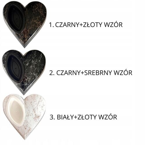 SERCE na Grób RÓŻNE KOLORY Podstawa na Stroik Wzór Marmur Kompozycja na Arena.pl