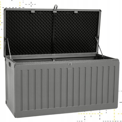 SKRZYNIA OGRODOWA 270 LITRÓW BALKONOWA KUFER SIEDZISKO 270L ANTRACYT na Arena.pl