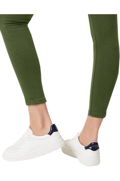 M&S Ciemnozielone Jeansy Super Skinny, Tencel, Regular - 36 / S zdjęcie 4