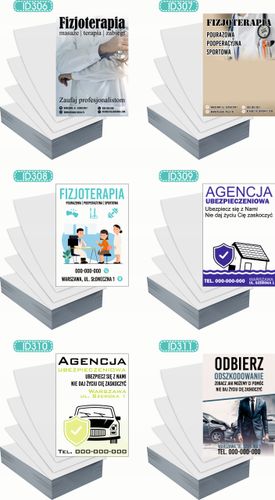 Ulotki A6 reklamowe firmowe 100szt dużo różnych wzorów SALON OPTYCZNY na Arena.pl