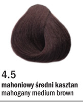 Allwaves Cream Color farba do włosów, koloryzacja trwała, 100 ml 4.5 mahoniowy średni kasztan