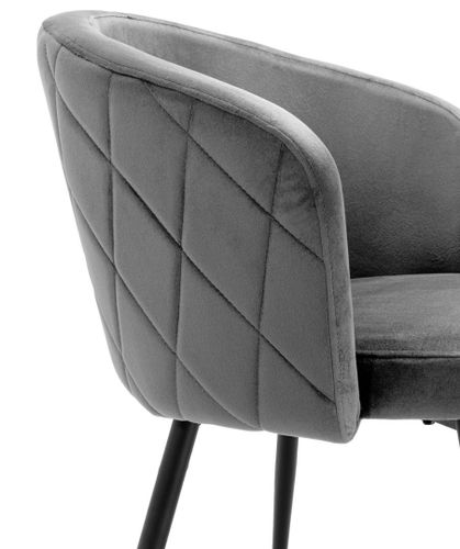 Krzesło HAMPTON VELVET grafitowe na Arena.pl