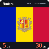 Karta eSIM Internet Andora 5 GB na 30 dni - bez rejestracji
