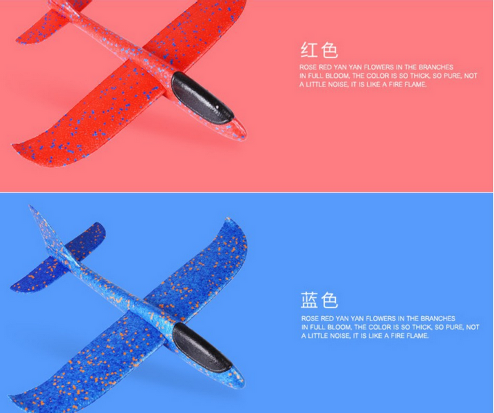 ND41_dS_60147 Samolot styropianowy 48cm niebieski zdjęcie 3