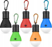 LAMPA KEMPINGOWA BIWAKOWA LED LATARKA LAMPKA DO NAMIOTU KARABIŃCZYK 5 SZT