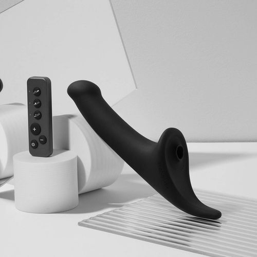 dildo wibrujące multi orgasm strap on me m czarny na Arena.pl