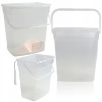 POJEMNIK NA PROSZEK 6L PRZEZROCZYSTY Z RĄCZKĄ DO PRANIA I PRZECHOWYWANIA