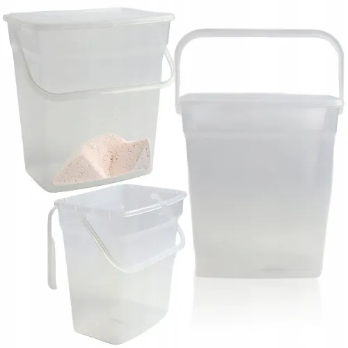 POJEMNIK NA PROSZEK 6L PRZEZROCZYSTY Z RĄCZKĄ DO PRANIA I PRZECHOWYWANIA na Arena.pl