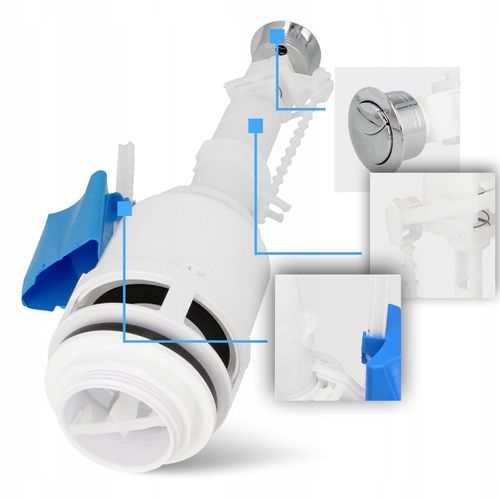 ZAWÓR SPUSTOWY SPŁUCZKI Uniwersalny DWUFUNKCYJNY Przycisk Spłukujący WC na Arena.pl