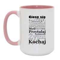 Duży Biało-Różowy 450 ml