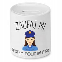 Skarbonka Dla Policjanta Jestem Policjantką Z Nadrukiem Ze Zdjęciem