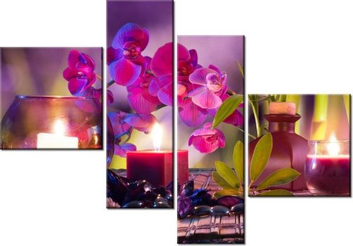 100 70CM OBRAZ 4 ELEM STYLOWA KOMPOZYCJA DRUK PŁÓTNO RAMA na Arena.pl