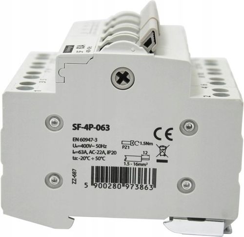 PRZEŁĄCZNIK ZASILANIA SIEĆ-AGREGAT INSTALACYJNY WYBORU 4P 63A 1-0-2 na Arena.pl