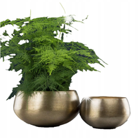 DONICZKA LOFT ZŁOTA METALOWA DUŻA NA BONSAI 2 szt. osłonka do domu salonu