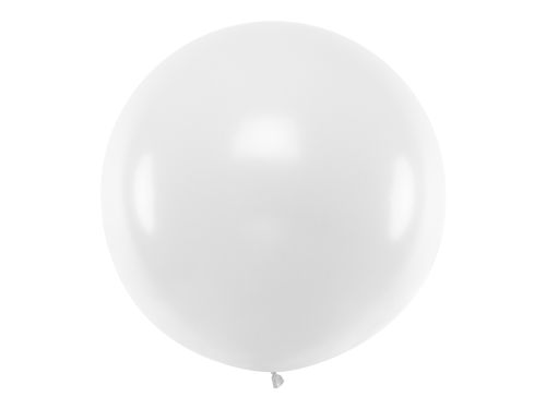 Balon okrągły 1m, Pastel White na Arena.pl
