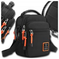 Torba Męska Sportowa Saszetka Torebka Damska na ramię Uchwyt Czarna pasek