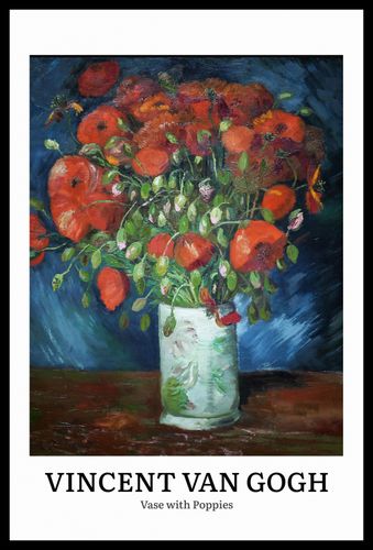 Plakat 40x60cm Design Vase with Poppies, Van Gogh Vintage do Salonu na Arena.pl