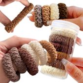 Gumki frotki do włosów w pudełku klasyczne zestaw 6szt uniwersalne