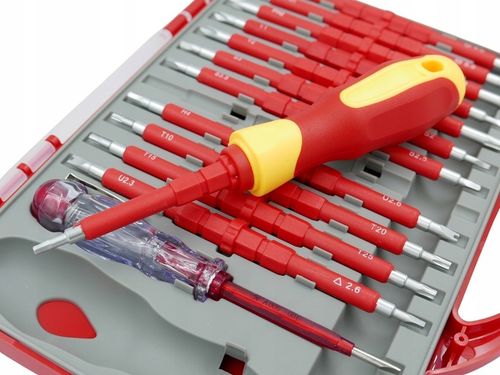 ZESTAW WKRĘTAKÓW ŚRUBOKRĘTY IZOLOWANE 25 ROZMIARÓW + WALIZKA DLA na Arena.pl