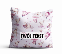 Poduszka DZIECIĘCA z Twoim napisem PD15 jednorożce