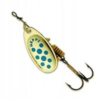 MEPPS COMET DECORE ZŁOTY/NIEBIESKIE KROPKI 0/2G