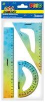 zestaw geometryczny deco 3 elementy 20 cm flamingo