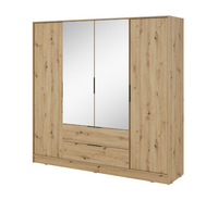 Szafa 4- Drzwiowa z Lustrami i Szufladami 206 cm Artisan KALI PS - 4 Kolory