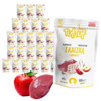 MOKRA KARMA DLA PSA TufTuf SASZETKA MIELONKA KACZKA Z JABŁKIEM 24x500G