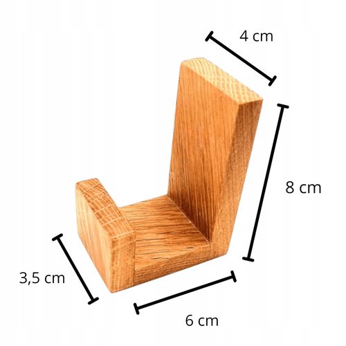 Drewniany Wieszak Samoprzylepny na Skarpety Prezenty Kominek Dębowy Haczyk na Arena.pl