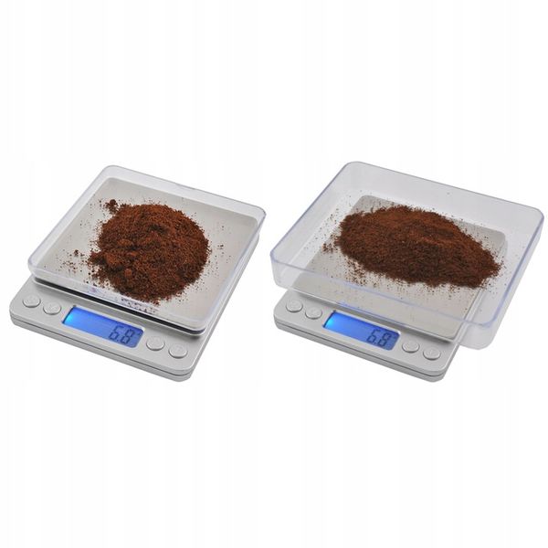 Waga Kuchenna Elektroniczna Precyzyjna LCD 2000g 2kg 0,1g z Misą x2 Cyfrowa zdjęcie 10